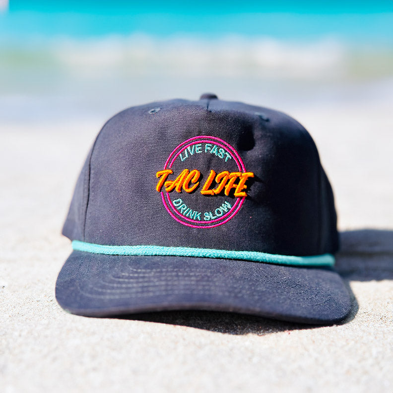 Live Fast Drink Slow Rope Hat